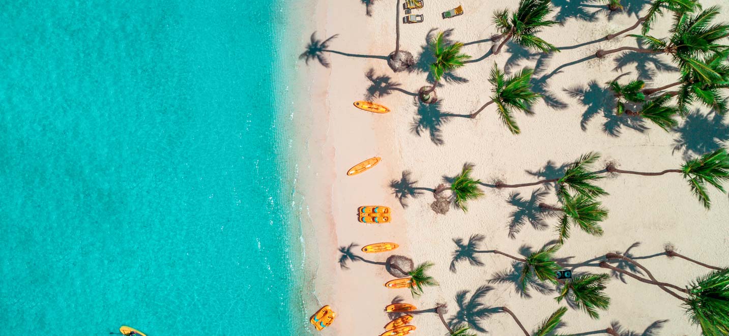 Aerial View Of The Caribbean Seaside Resort