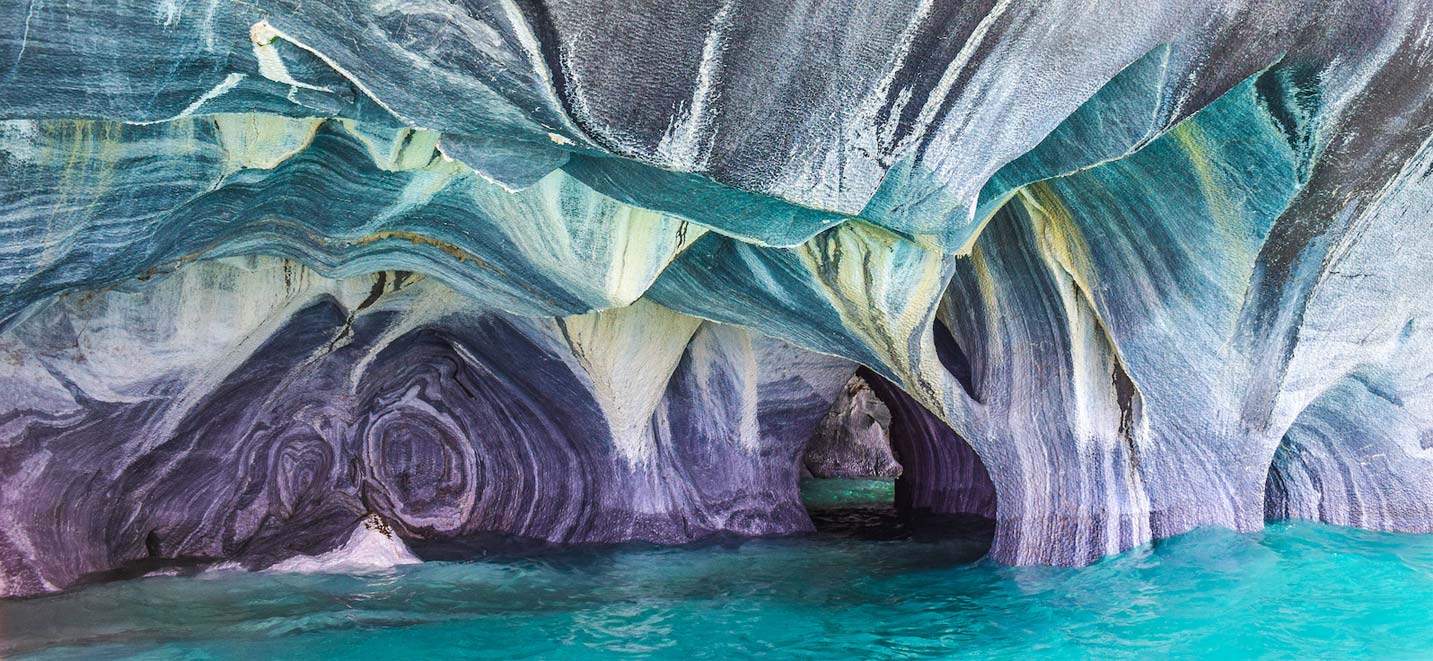 The Blue Colors Of Marble Caves